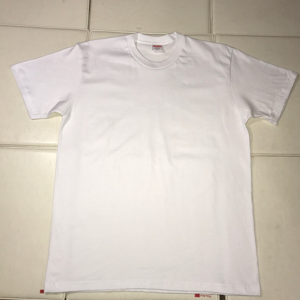 Authentic Supreme Blank Shirt white Medium